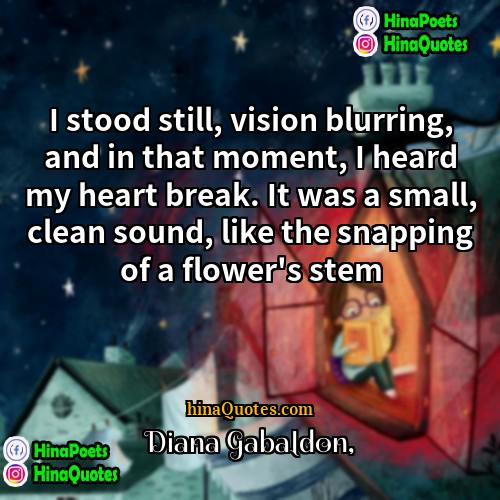 Diana Gabaldon Quotes | I stood still, vision blurring, and in